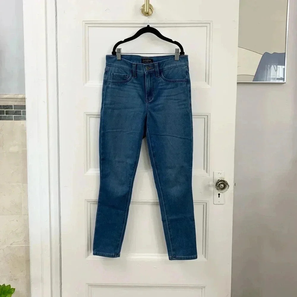 Skinny High Rise Denim Medium Blue Banana Republic Jeggings
